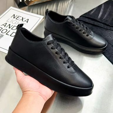 Mens Casual Lightweight Sports Running Shoes One Foot Sliding Board PU Insole Lazy Sports Lace Shoes Foreign Trade Cross-Border