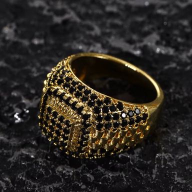 Fashion Jewelry Men Rings Zircon Diamond Ring for Wedding Engagement Party Anniversary Hip Hop Rings for Men