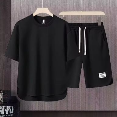 New Men's Casual Summer Short-sleeved Suit Breathable Quick Dry Fashion Clothes Solid Color Shirt Short Custom Wholesale