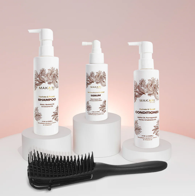 1501 Hair Set Including Shampoo + Conditioner + Serum + Hair Brush