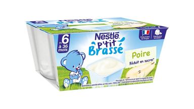 Nestlé P'tit Brassé Poire (4x100g), Dès 6 mois