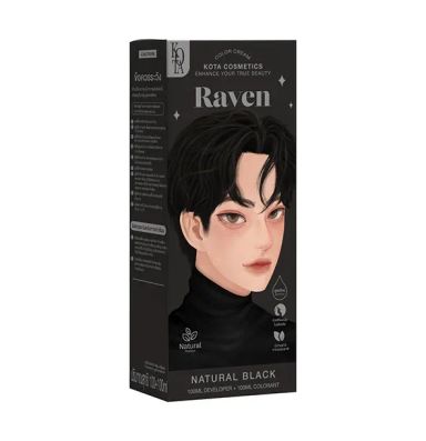 Kota Hair Dye Permanent Colorant (200ml) - Raven (Black)