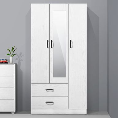 FG 3 DOORS WARDROBE + 2 DRAWERS + MIRROR