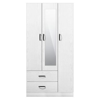 FG 3 DOORS WARDROBE + 2 DRAWERS + MIRROR