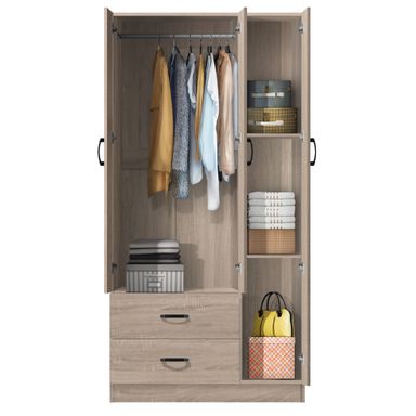 FG 3 DOORS WARDROBE + 2 DRAWERS + MIRROR