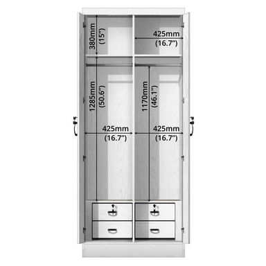 FG 2 DOOR WARDROBE + 2 DRAWER