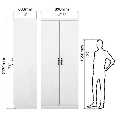 FG 2 DOOR WARDROBE + 2 DRAWER