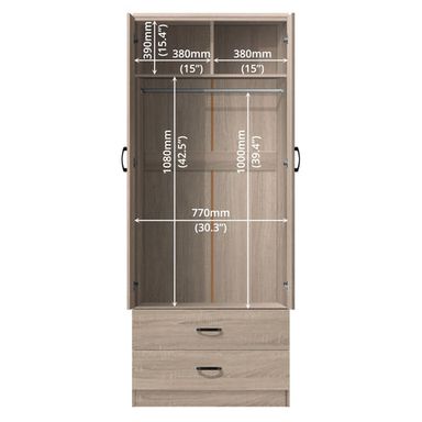 FG 2 DOOR WARDROBE + 2 DRAWER