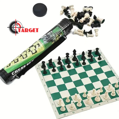 Chinese Chess Board Original Plastic Chess Set Cone with Shoulder Straps Travel