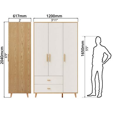 LINSY 3 DOOR + 2 DRAWER WARDROBE