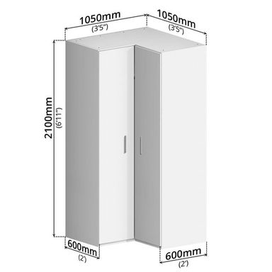 ZBOM WARDROBE RIGHT CORNER MODULAR 