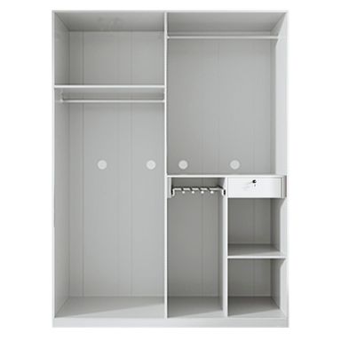 QUANU 4 DOORS WARDROBE WHITE