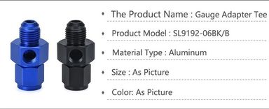 AN6 Male to Female 1/8" NPT Gauge / Sensor Side Port Adapter (10005513)
