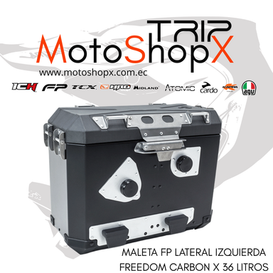 MALETA LATERAL ALUMINIO 36LT FREEDOM CARBON X