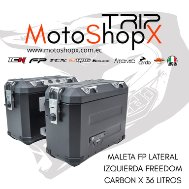 MALETA LATERAL ALUMINIO 36LT FREEDOM CARBON X