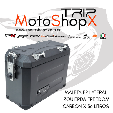 MALETA LATERAL ALUMINIO 36LT FREEDOM CARBON X