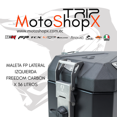 MALETA LATERAL ALUMINIO 36LT FREEDOM CARBON X