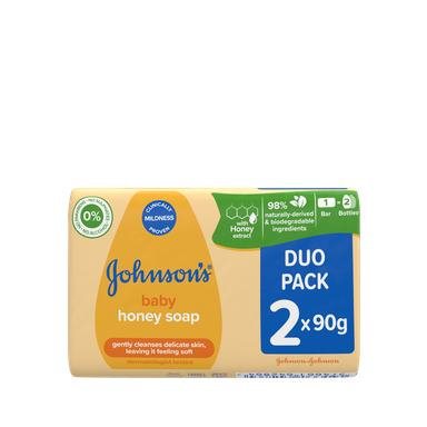 Johnson's Bébé Savon au Miel, Lot de 2*90g