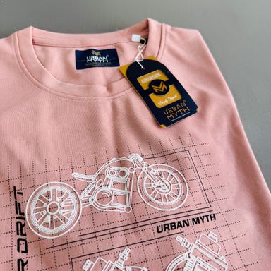 Urban Myth Printed Shirt- PEACH
