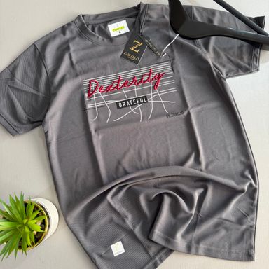 ZURELLO PRINTED T-SHIRT- DARK GREY