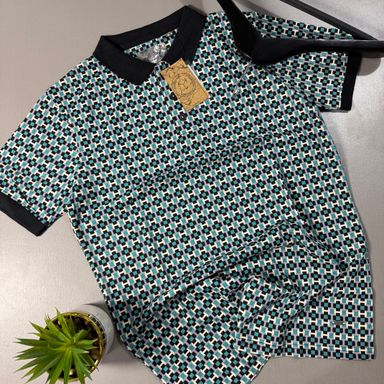 BAEFICKER PATTERNED POLO SHIRT -  GREEN 02