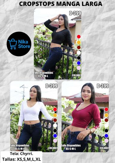 Croptops Manga Larga