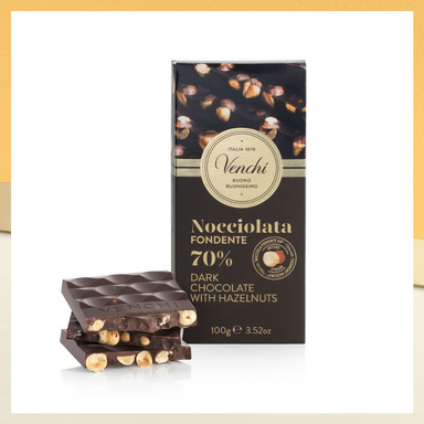 70% DARK HAZELNUT BAR 100G