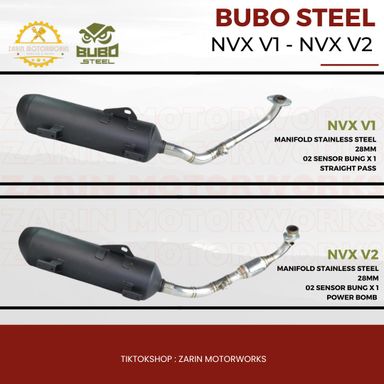 NVX V1 V2 BACK PRESSURE BUBO STEEL 