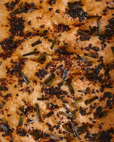 Chilli Oil & Spring Onion Sourdough Focaccia