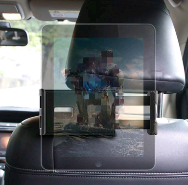 Car Backseat Phone & Tablet Holder - Black.