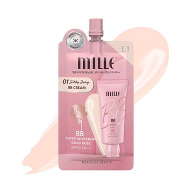 Mille Foundation Cream Base Sachets - BB Pink Envelope (1 box = 6 sachets)
