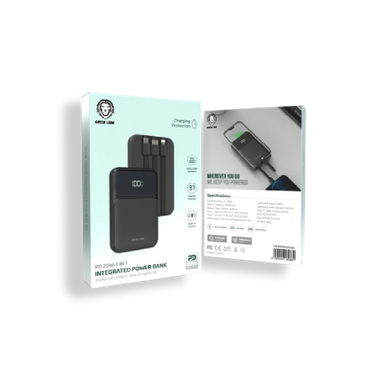 Green Lion 3 in 1 Integrated Power Bank 10000mAh PD 20W
