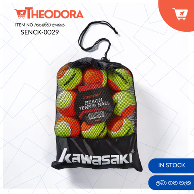 Kawasaki Beach Tennis Ball High Elasticity Impact Resistance Tennis Balls 12 Balls
