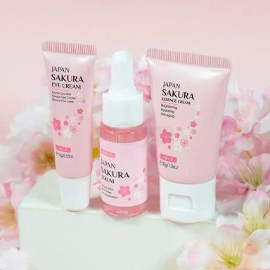 Laikou 3 pieces Set: Japan Sakura Eye Cream + Serum + Cream