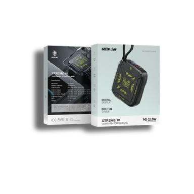 Green Lion Xtreme 10 Power Bank 10000mAh PD 22.5W - Black
