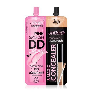 Joji Sachet 2in 1 Pink splash DD Cream & Magic Concealer (1 box = 6 sachets)