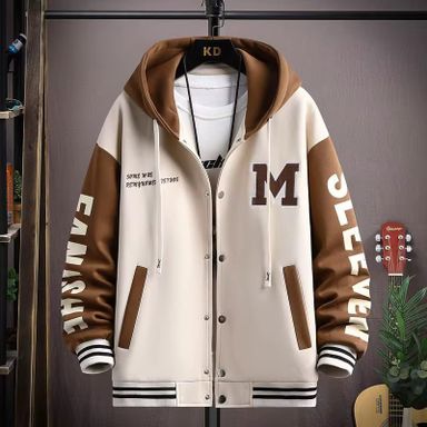 2025 Varsity Jacket Men High Quality Spring Hooded Custom Varsity Jackets Sports Fashion Print Baseball Jackets