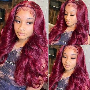 XuChang Factory Human Hair Wigs Wholesale Body Wave 99J Color 13X4 Lace Front Wig With Baby Hair