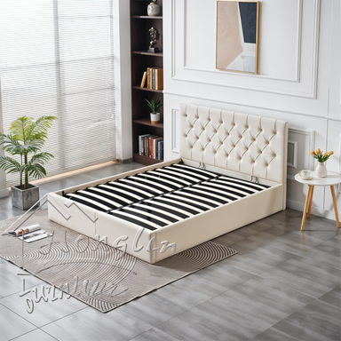 AURA VELVET STORAGE BED DOUBLE 4X6.3 FEET