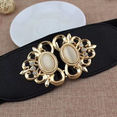 Famous Designer Corset Belt for Outfits Fashion Elastic Dress Belt Black Big Plus Size 75cm Length Women Elastic Belts