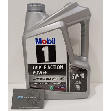 Mobil 1 5W40 Triple Action Power Fully Synthetic Motor Oil 4L 