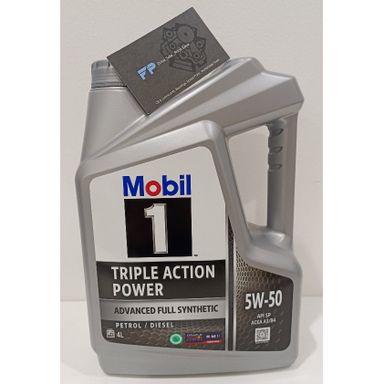 Mobil 1 5W50 Triple Action Power Fully Synthetic Motor Oil 4L 