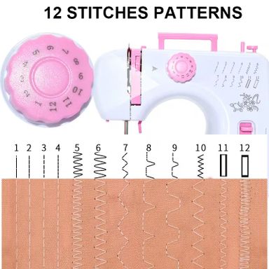 605Mini Portable Electric Sewing Machine With Night Light, Two Speed, Straight Line Sewing Machine For Home Use