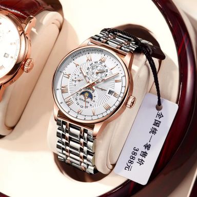 Luxury Men Quartz Watches Waterproof Luminous Stainless Steel Band High Quality Wrist Watch for Men