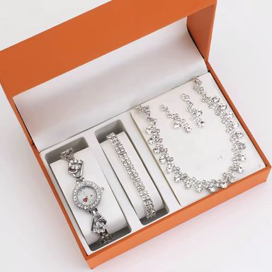 Fashionable Watch for Woman Diamond Quartz Watches Ladies Bracelet Jewelry Set Gifts for Women Bulk Buy