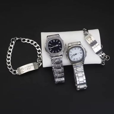 Luxury Couple's Quartz Watches Set Man Watch and Women's Wrist Watch Bracelet Gifts for Women