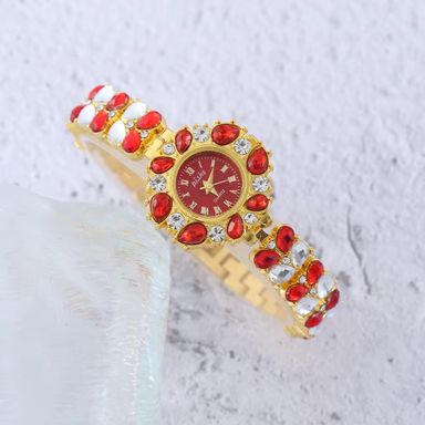 Fashion Wrist Watch for Women Diamond Inlay Dial Luxury Ladies Quartz Watches Gifts for Women