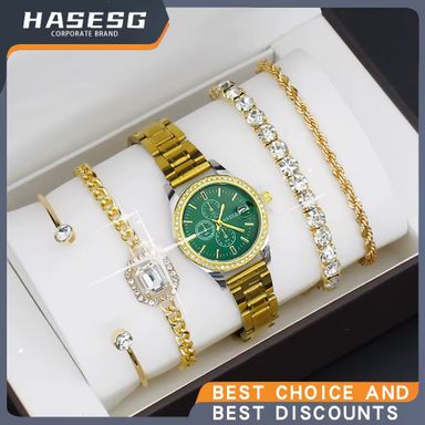 Luxury Wrist Watch for Women Fashion Popular Ladies Quartz Watches Bracelet Set Gifts for Women