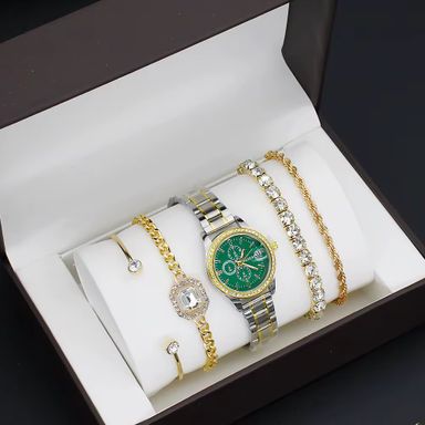 Luxury Wrist Watch for Women Fashion Popular Ladies Quartz Watches Bracelet Set Gifts for Women