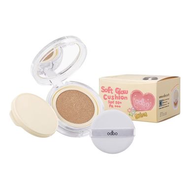 Odbo Soft Glow Cushion Long Lasting SPF 50+ PA+++ 11G + Refill 11g
(Cushion set + 1 free refill) - 01 Light Medium
